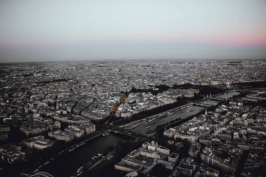 aerial photo of city buildings during daytime, aerial photography of city HD wallpaper