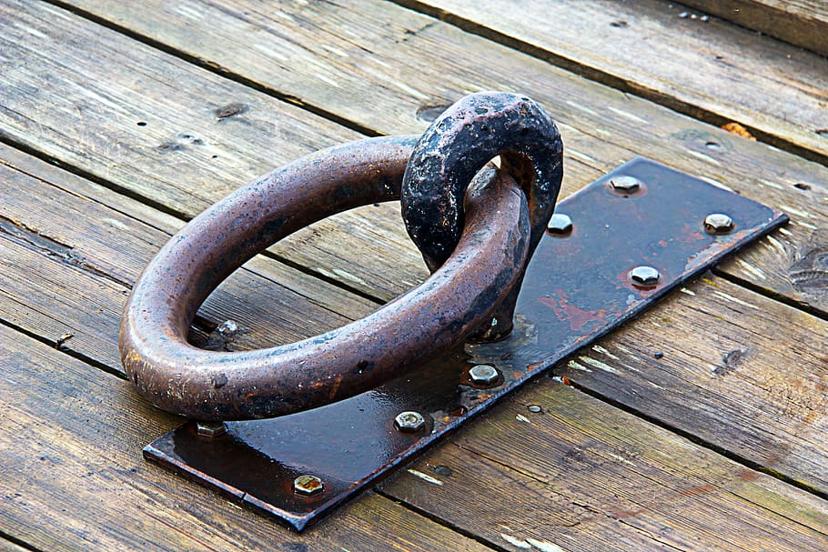 Mooring, Bridge, Still Life, Iron, mooring ring, wood - material HD wallpaper