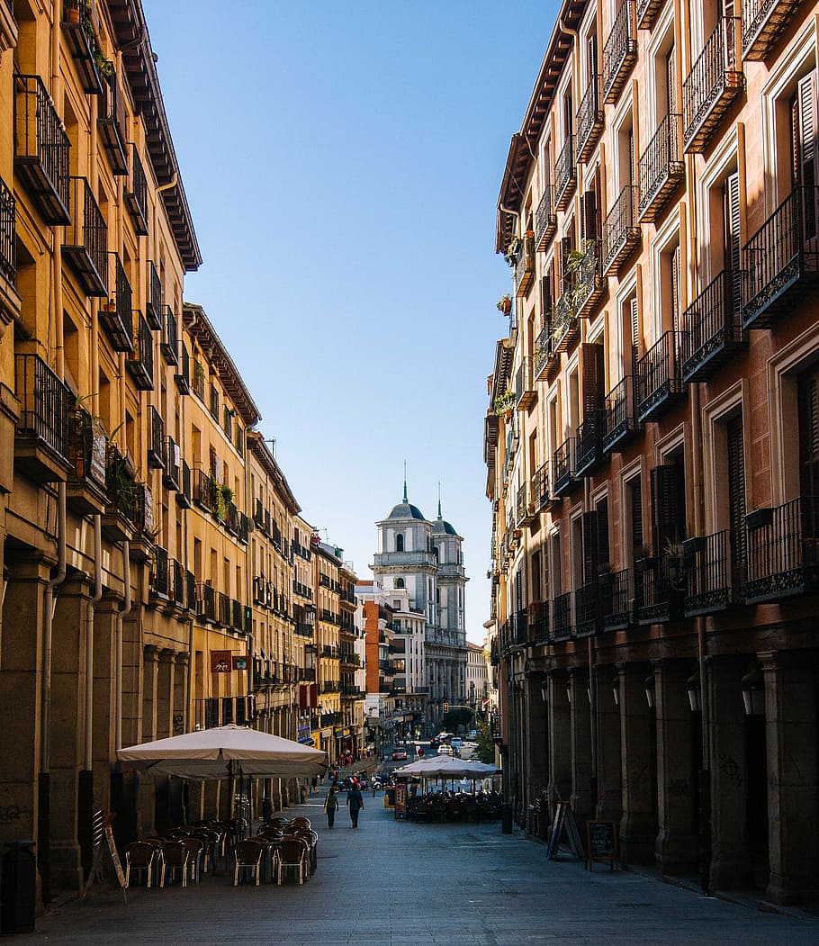madrid, calle toledo, architecture, europe, street, urban Scene HD wallpaper