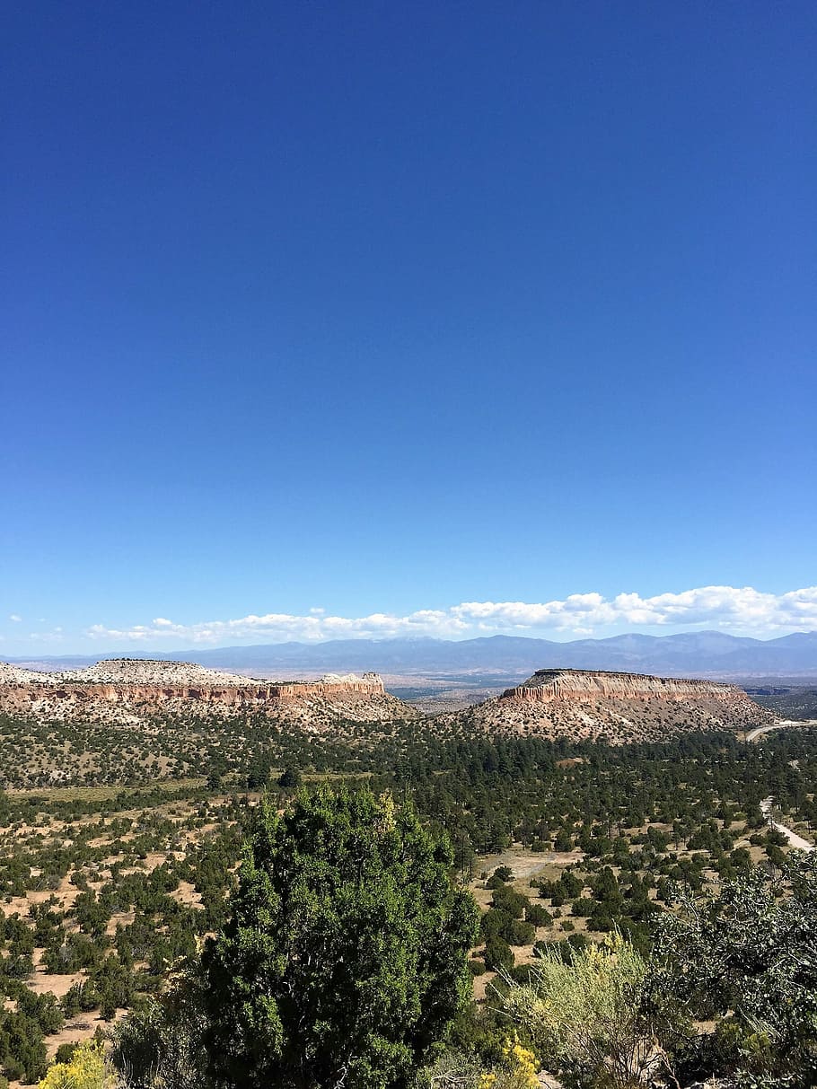 Los Alamos, Landscape, Hills, sky, mountains, new mexico, scenics, HD wallpaper