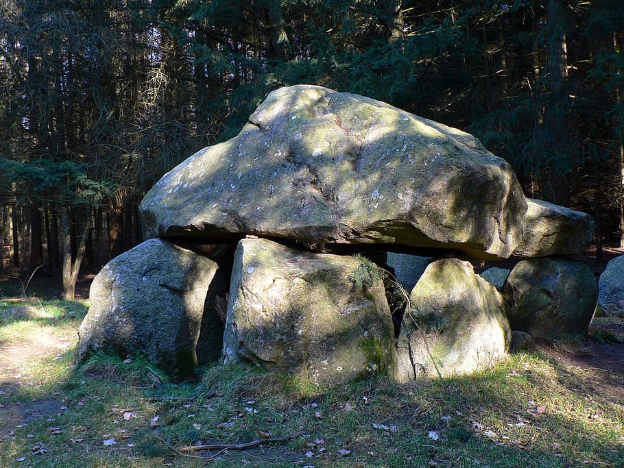 megalithic grave, devil's oven, mecklenburg western pomerania, HD wallpaper