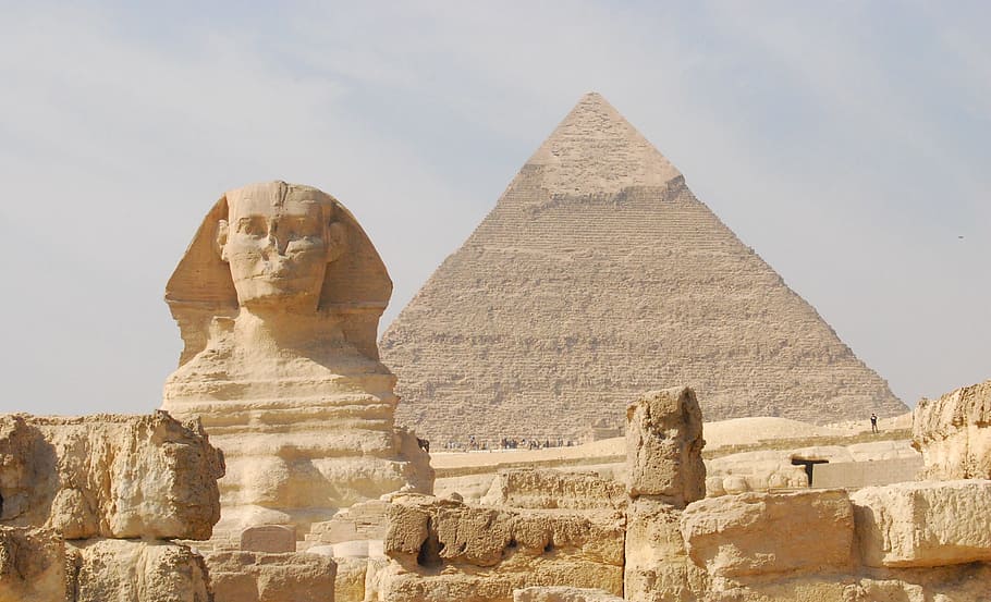 egypt, pyramid, sphinx, history, architecture, the past, travel destinations HD wallpaper