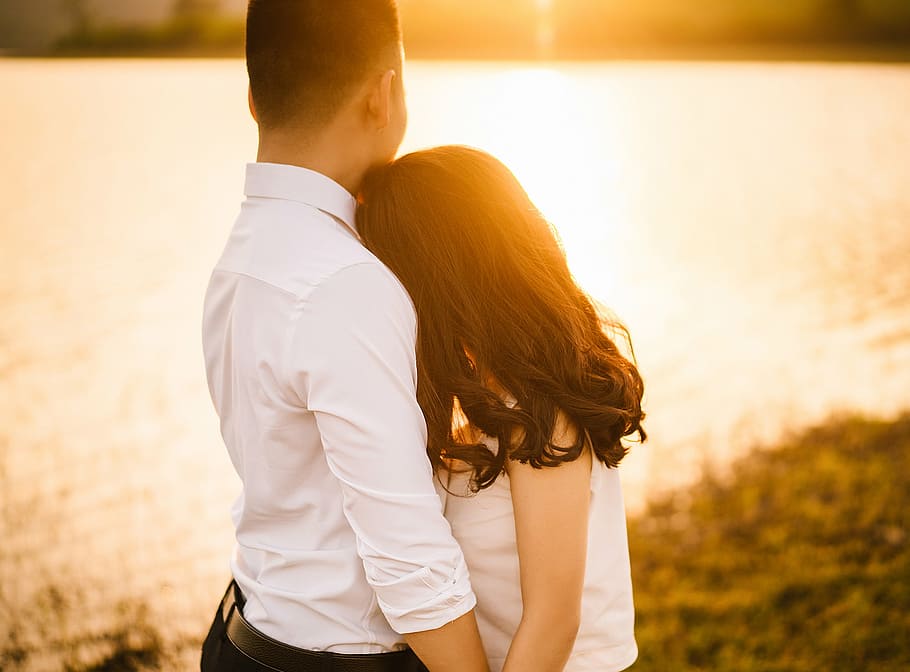 affection, blur, close-up, couple, fashion, focus, girl, hair HD wallpaper