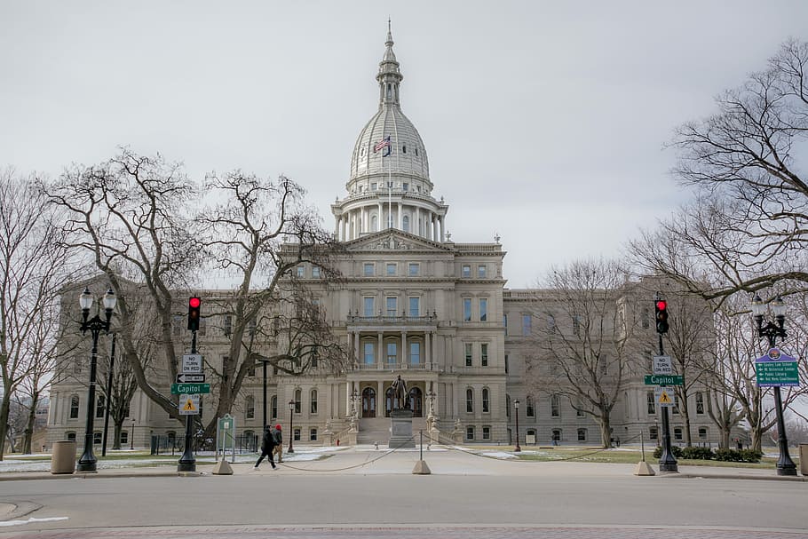 Michigan, State, Capitol, Architecture, landmark, lansing, legislature HD wallpaper
