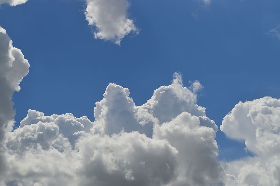 photo of white clouds, Sky, Blue, Blue, Heaven, Altitude, Air HD wallpaper