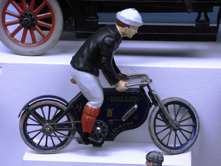 bike, a motorcycle, toy, the figurine, cycling trails, cyclist