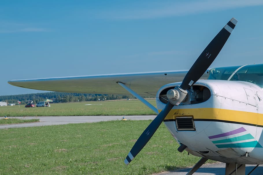 the plane, fly, aviation, sky, wings, propeller, flight, travel HD wallpaper