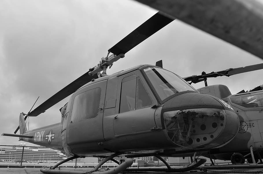 helicopter, war, gun, sky, transportation, air vehicle, mode of transportation HD wallpaper