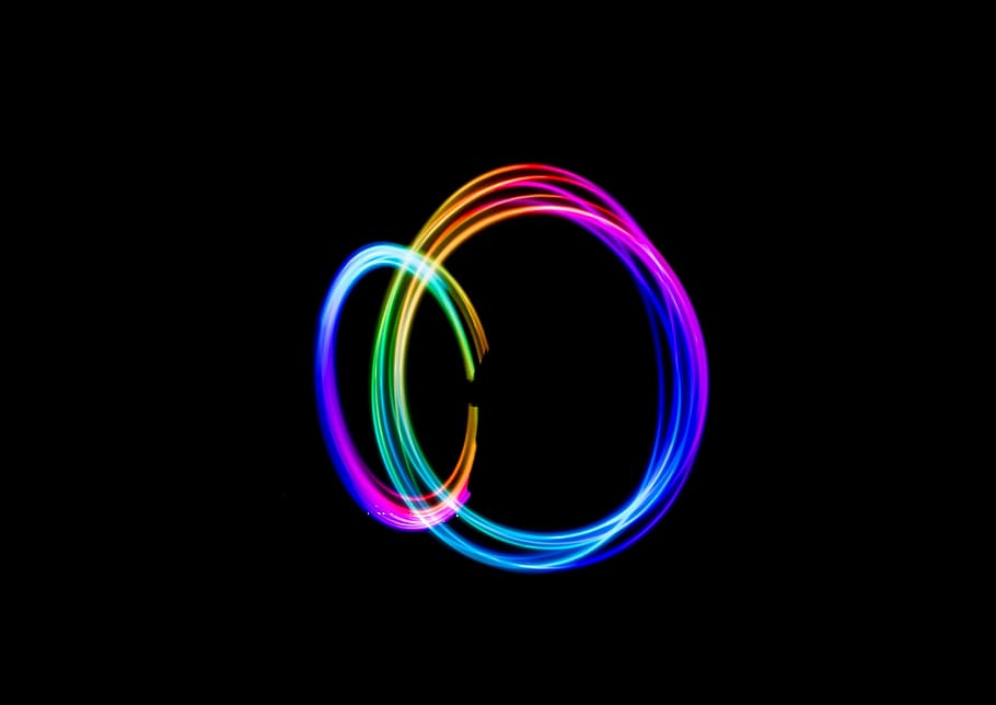 dark, night, fire, people, dancing, colorful, multi colored HD wallpaper