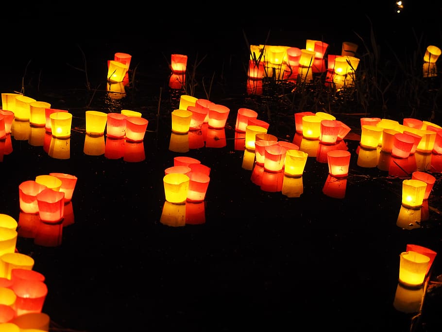 Candles, Lights, Serenade, River, lights serenade, festival of lights, HD wallpaper