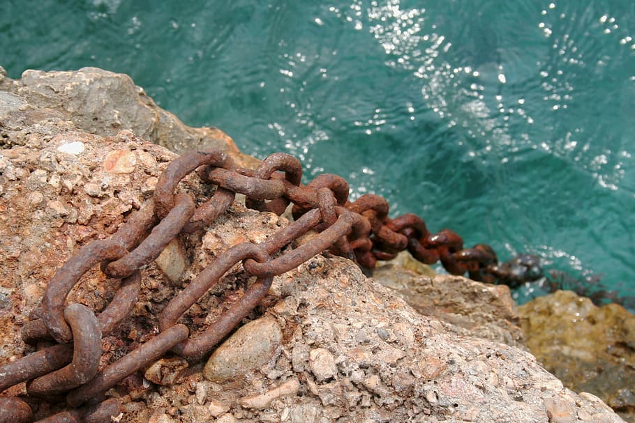Chain, Old, Rusted, Anchor, old rusted, anchor chain, rusty HD wallpaper