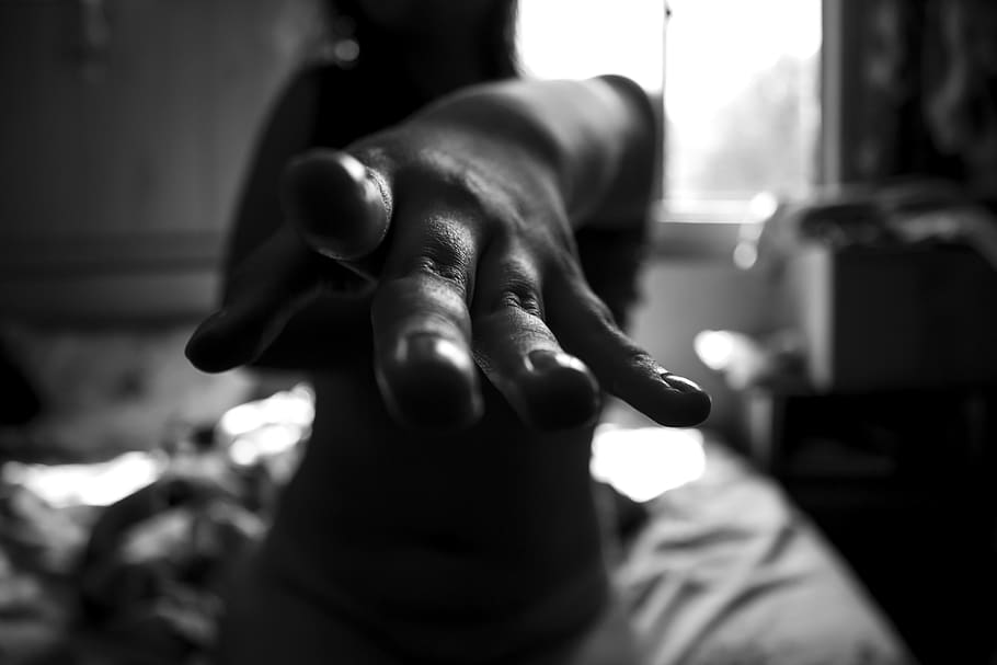 hand, portrait, trust, one person, real people, focus on foreground HD wallpaper