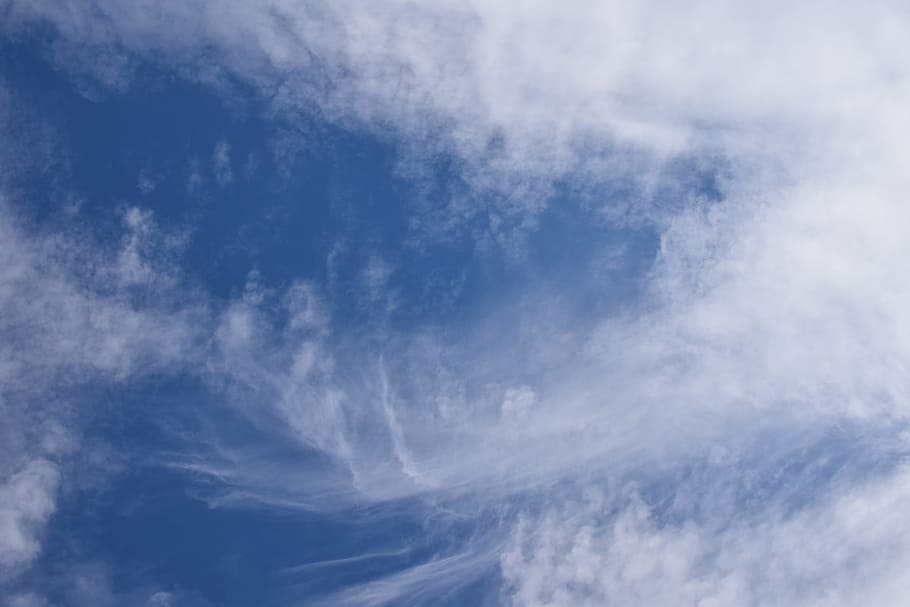 wispy clouds, cloudscape, skyscape, nature, weather, bright HD wallpaper