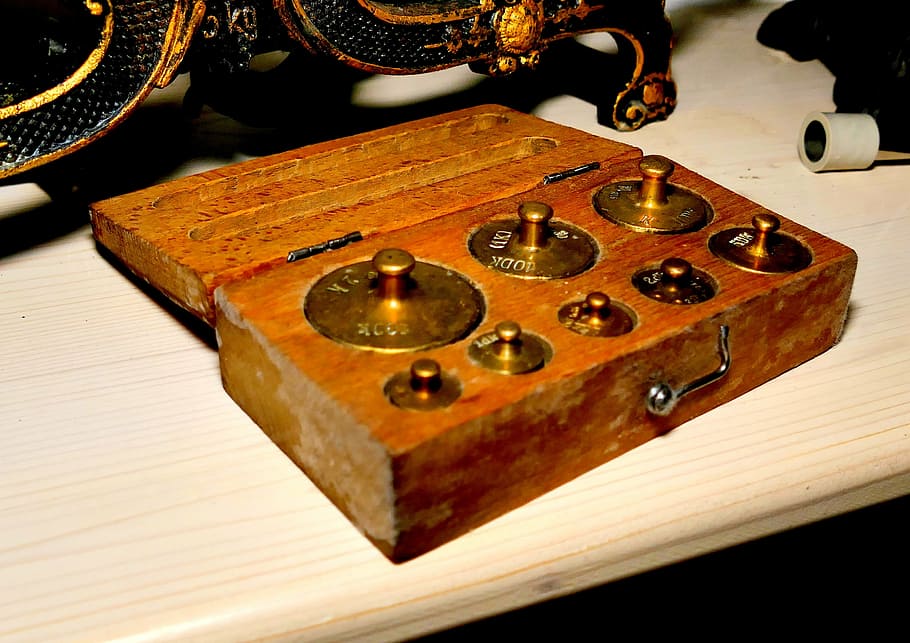historically, weights, horizontal, old, copper, wood - material HD wallpaper