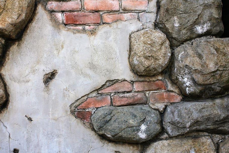 wall, old, stone, background, texture, rock, concrete, it is HD wallpaper