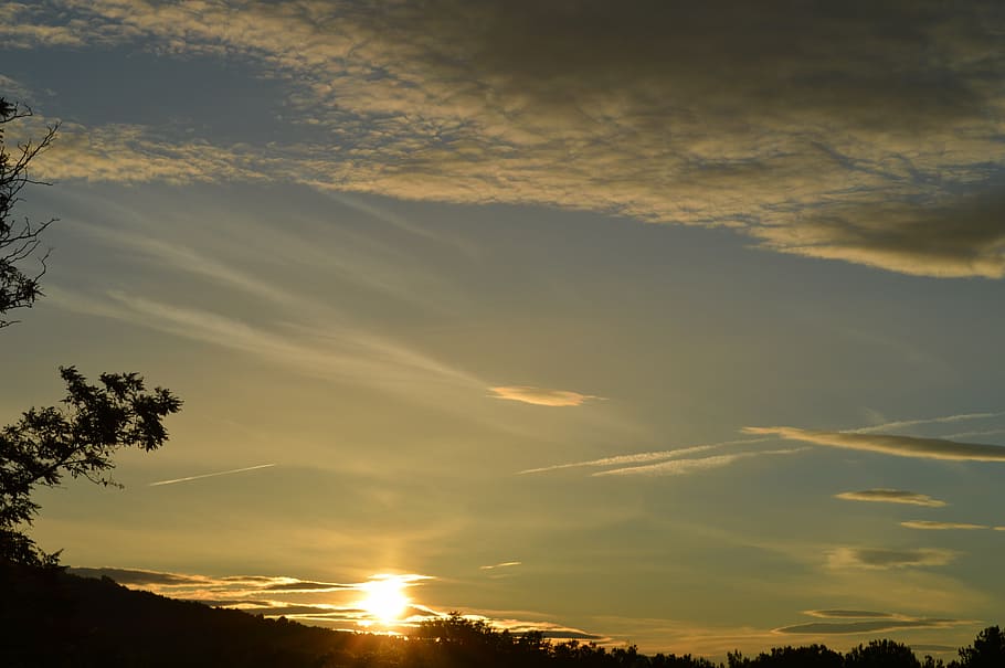 sky, cloud, sunrise, landscape, morning, cloud - sky, sunset HD wallpaper
