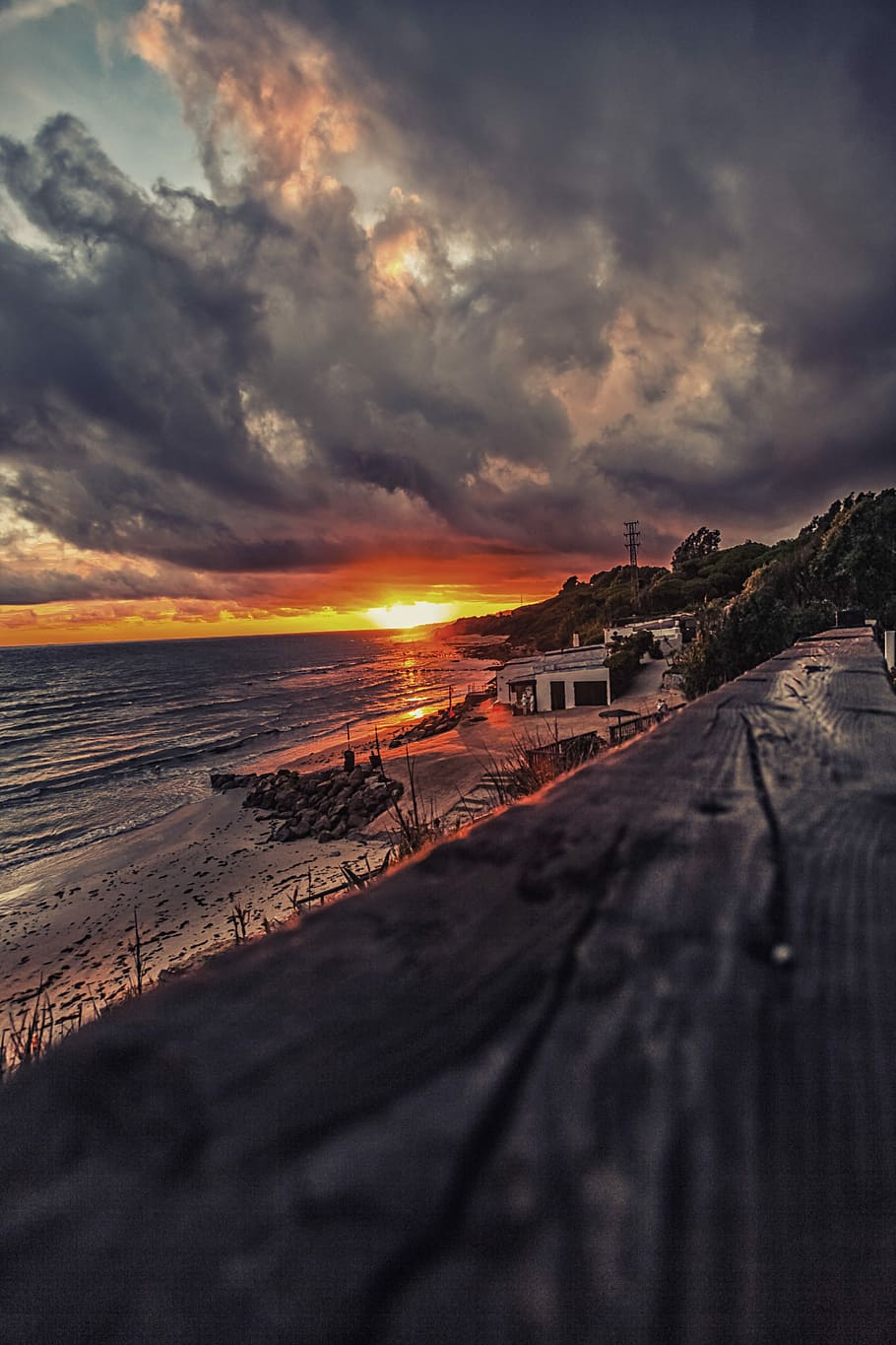 Sunset, Rate, Beach, sea, cloud - sky, dramatic sky, water HD wallpaper