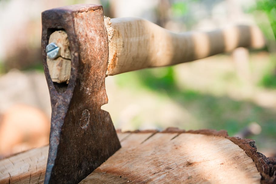 axe, wood, hack, cases, tree chopping, woodworking, make wood HD wallpaper