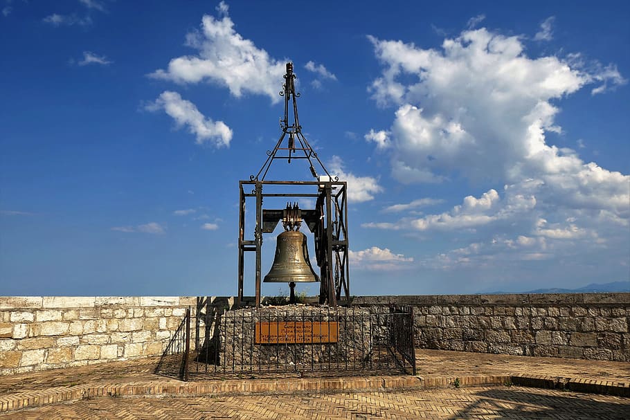 bell, bell tower, bronze bell, ring, metal, masonry, outlook HD wallpaper