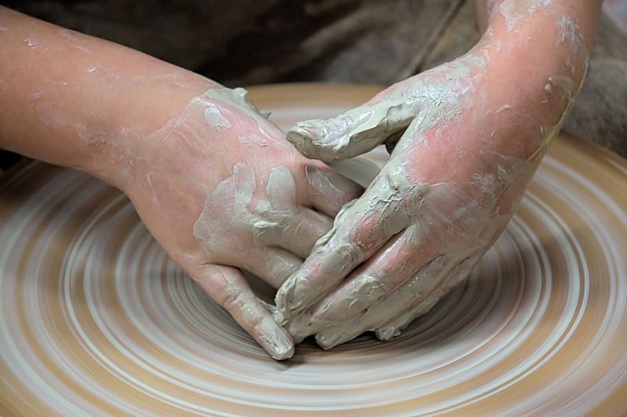 hub, hands, hand labor, potters, schlicker, turn, art, unique HD wallpaper
