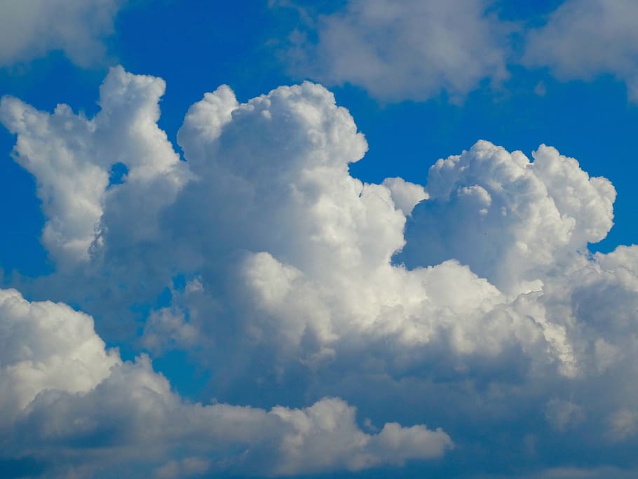 Clouds, Cloudy, Hidden, cloudiness, blue, sky blue, bright HD wallpaper