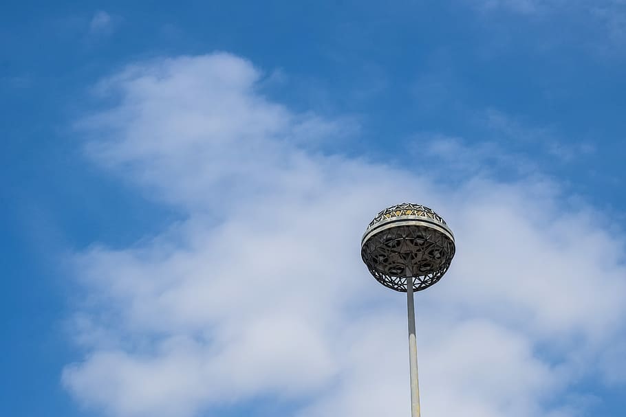 globe, lighting system, design, architecture, sky, clouds, san siro HD wallpaper