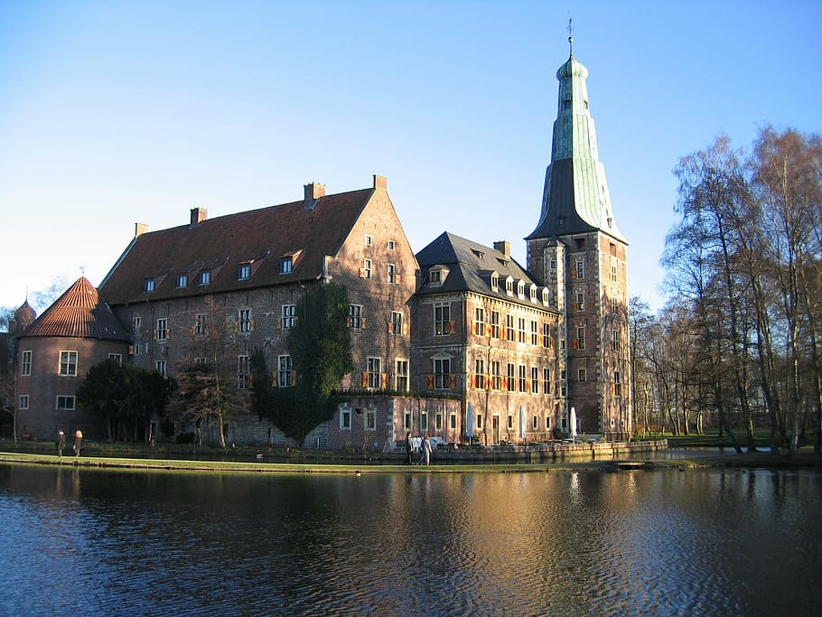 raesfeld, niederrhein, castle, building exterior, built structure HD wallpaper