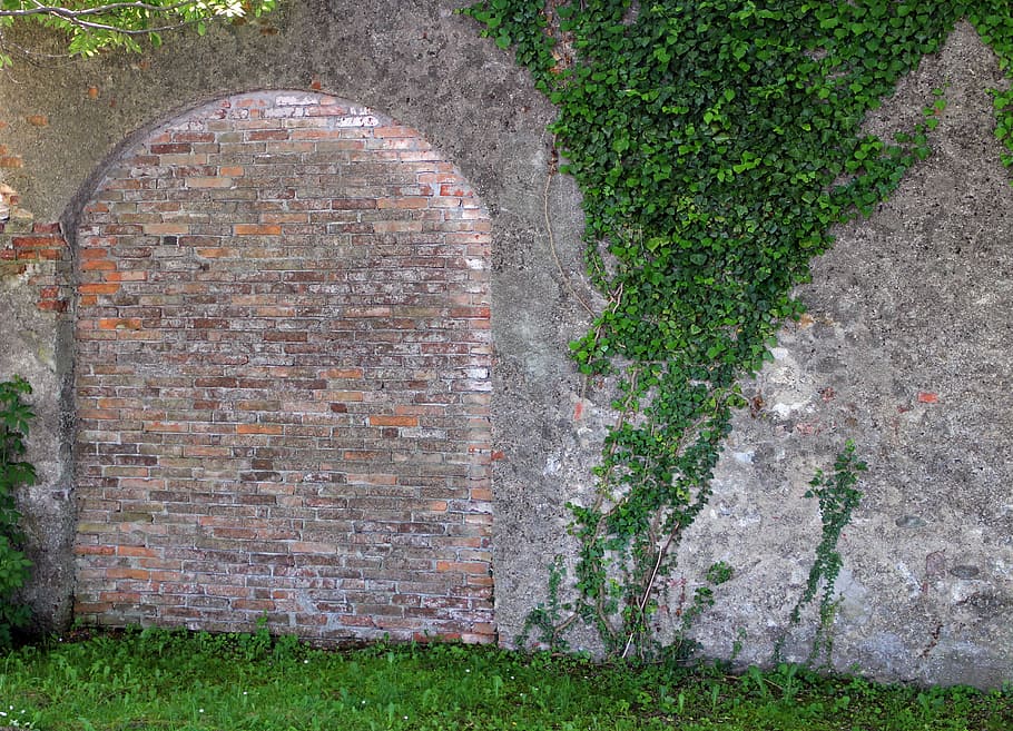 wall, masonry, goal, door, gate, stone, bricked up, athenry HD wallpaper
