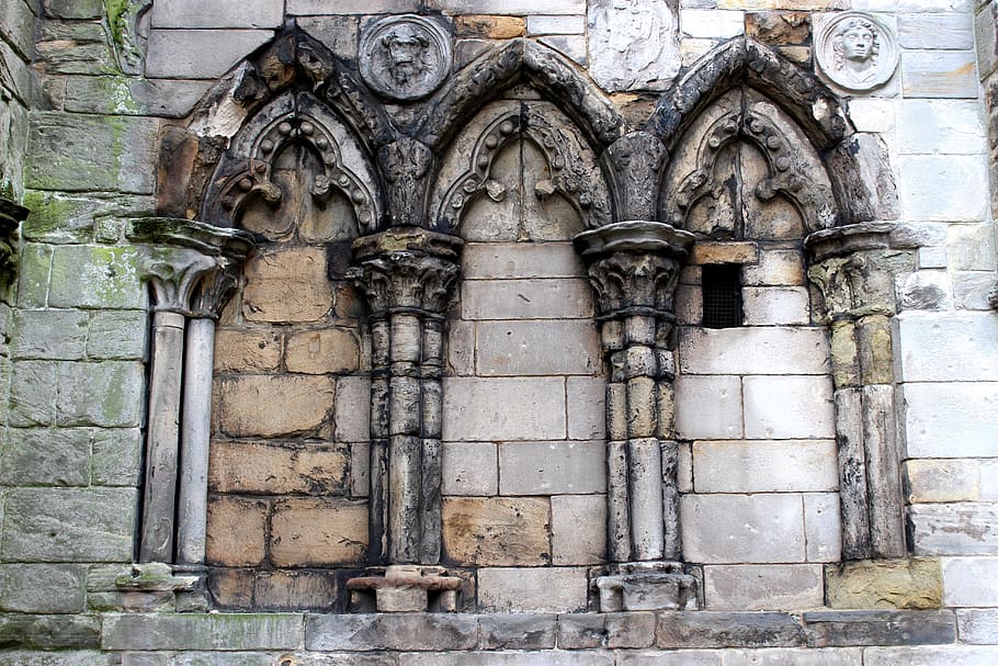 Pillar, Columns, Abbey, Architecture, stone, old, monument HD wallpaper