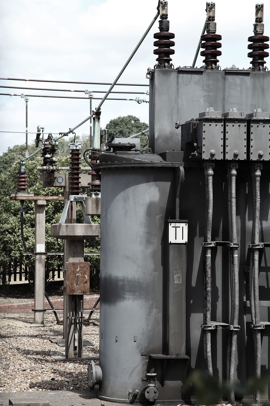 gray steel electricity transformer during daytime, Cable, Circuit
