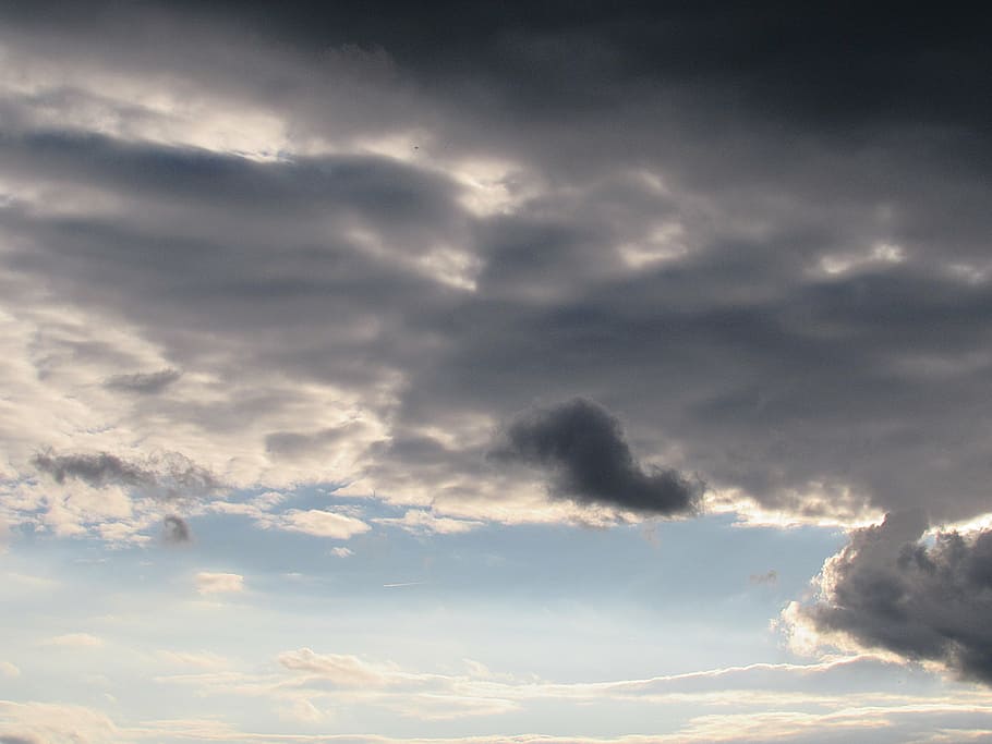 clouds, sky, dark clouds, weather, front, cloud - sky, cloudscape HD wallpaper