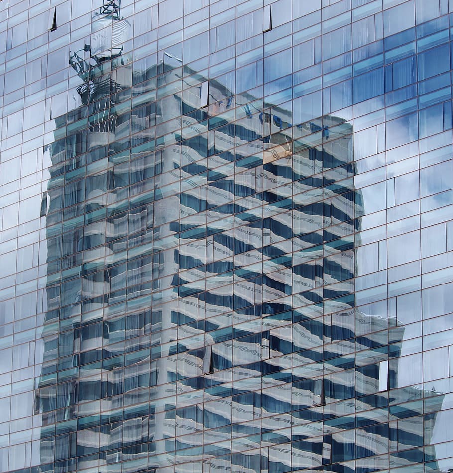 skyscraper, mirroring, mirror wall, facade, building, architecture HD wallpaper