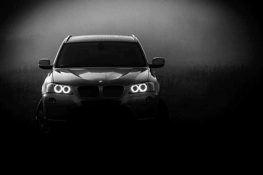 HD wallpaper: grayscale photography of BMW X-Series SUV, vehicle, pkw, dare - Wallpaper Flare