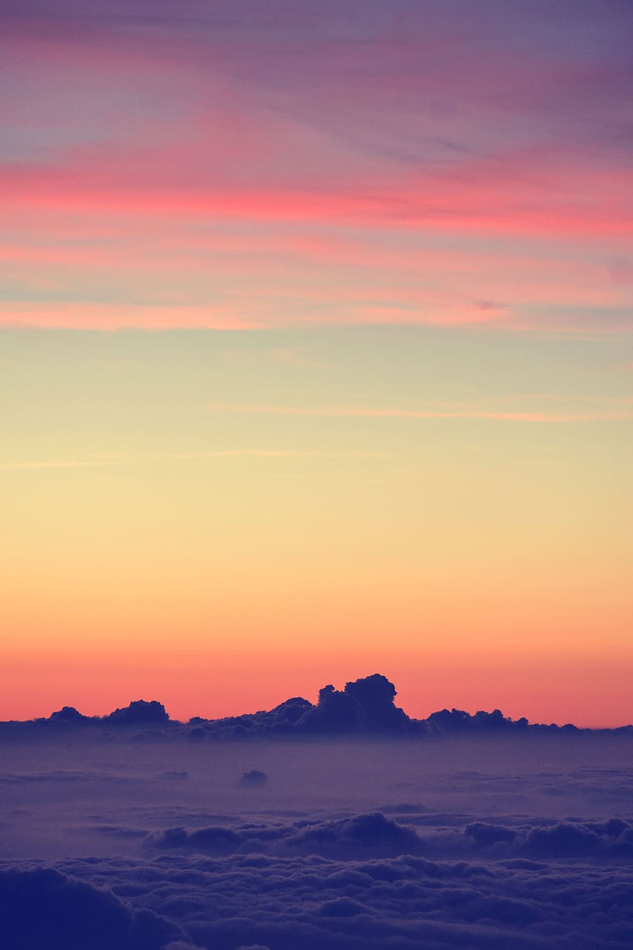 aerial photography of clouds, sky, cloudscape, color, colour HD wallpaper