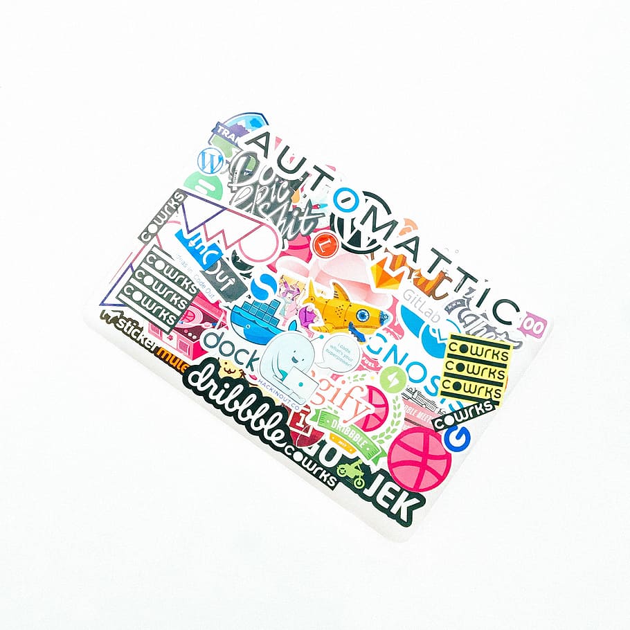 Automatic sticker pack, white background with text overlay, computer HD wallpaper