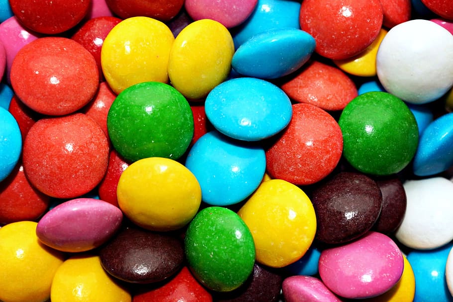 Sweets, Candy, Chocolate, Color, Food, multi Colored, yellow HD wallpaper