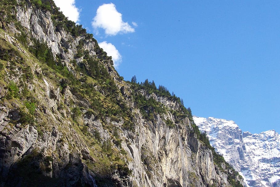 Alpine, Mountains, Snow, Landscape, nature, panorama, rock HD wallpaper