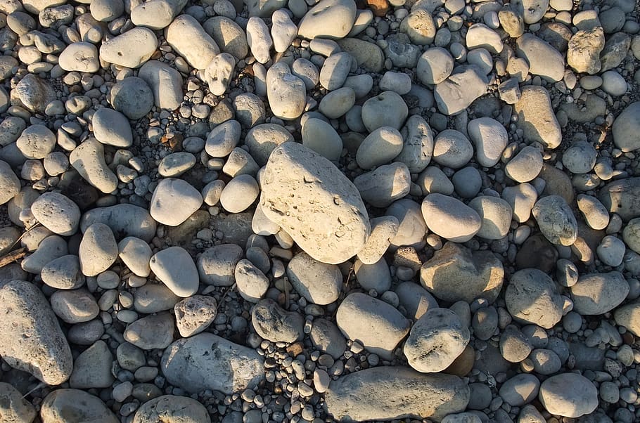 structure, boulders, beach, lighting, solid, rock, full frame HD wallpaper