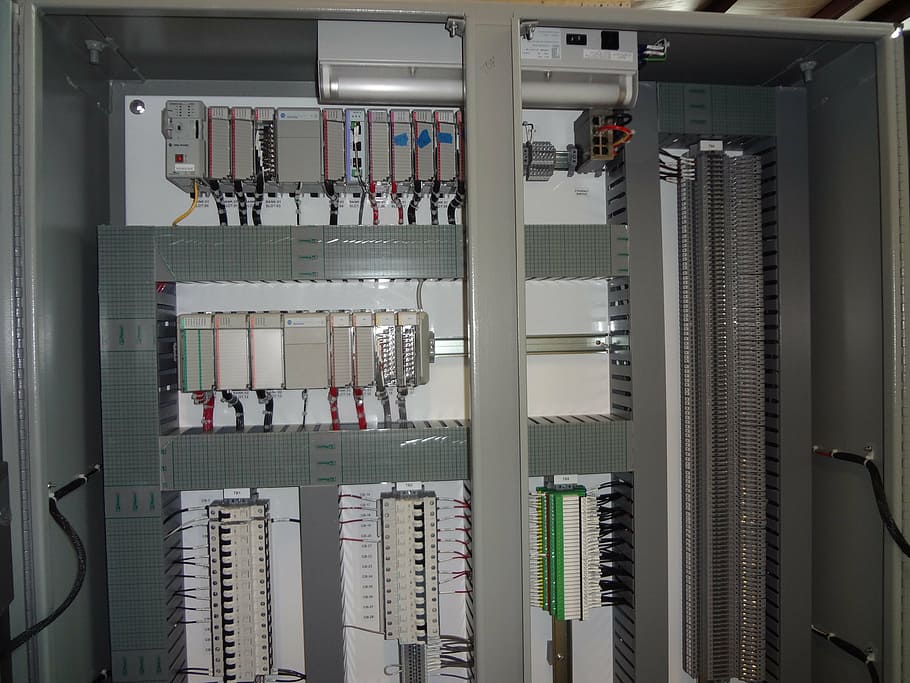 electrical, control, panel, wiring, equipment, technology, indoors HD wallpaper