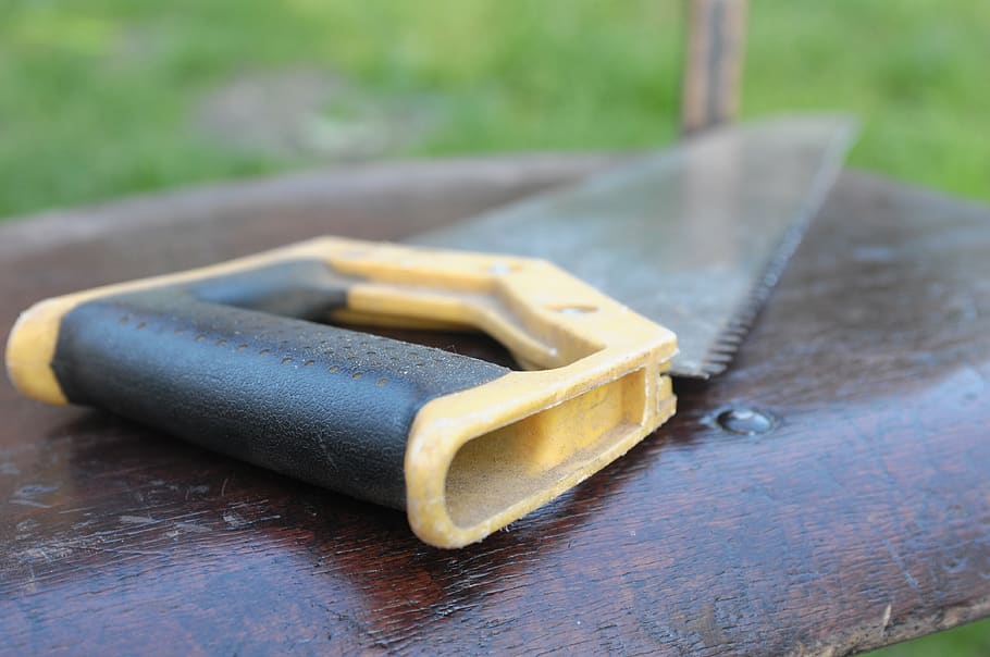 saw, tools, work, municipality, garden, wood - material, no people HD wallpaper