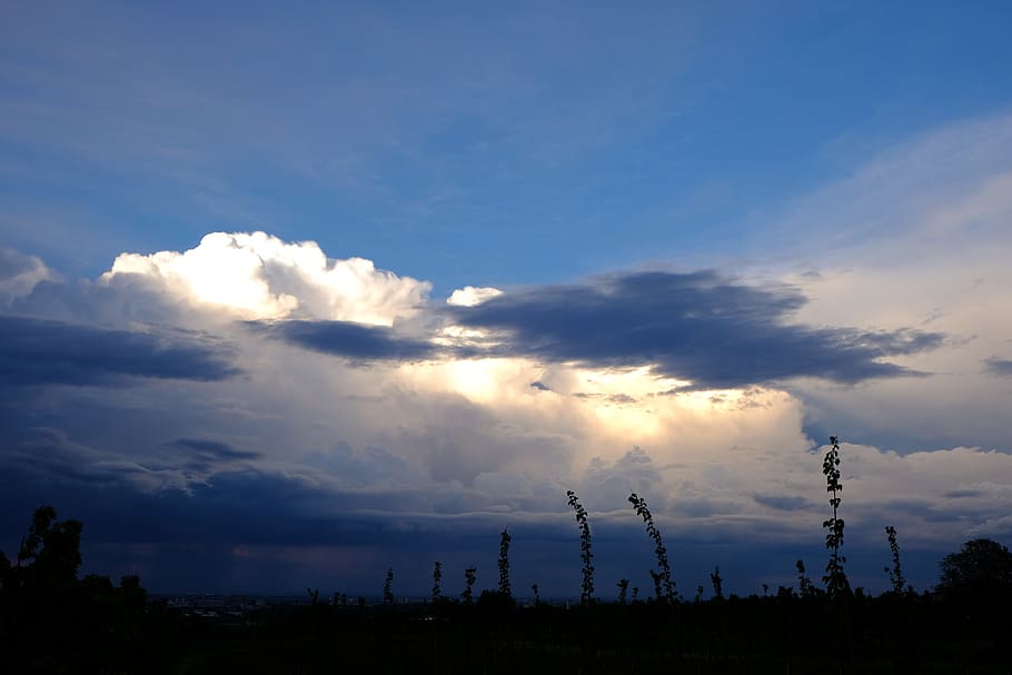 Cloudscape, Dark Clouds, sky, mood, landscape, white, clouds form HD wallpaper