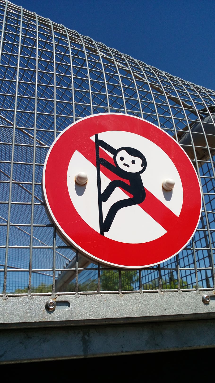ban, monkey, child, climb, sign, communication, low angle view, HD wallpaper