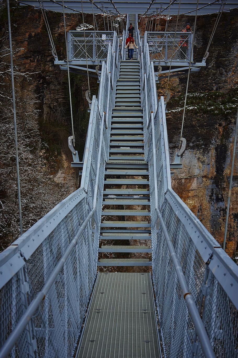sochi, bridge, sky bridge, architecture, built structure, staircase HD wallpaper