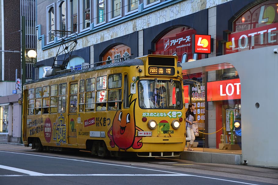 Japan, Tram, Travel, Car, Train, Train, Station, city, japanese, HD wallpaper