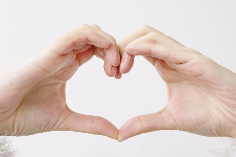 person doing heart gesture, hands, woman, symbol, female, finger