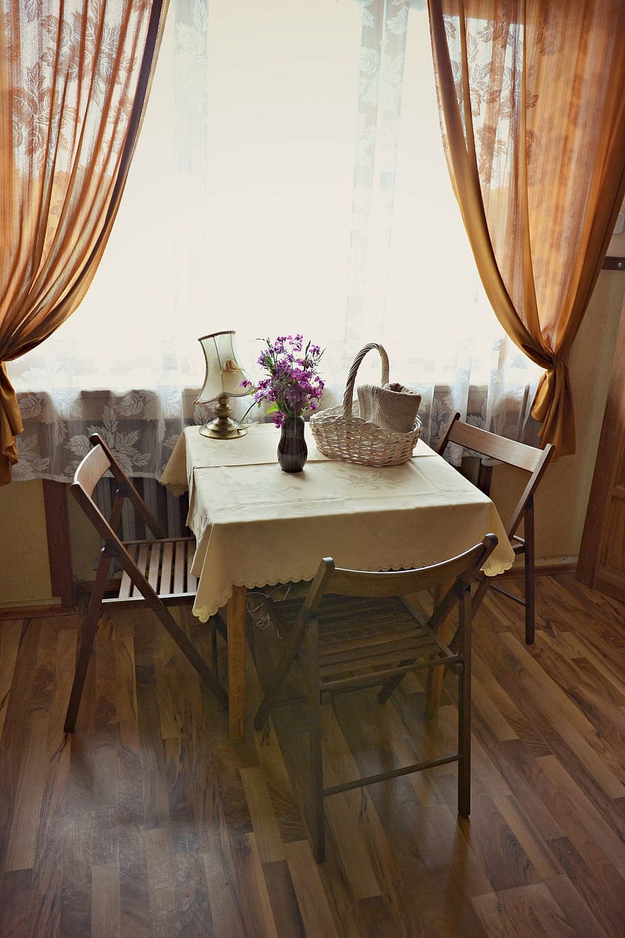 accommodation, house, bukovina, dining table, window, the interior of the HD wallpaper