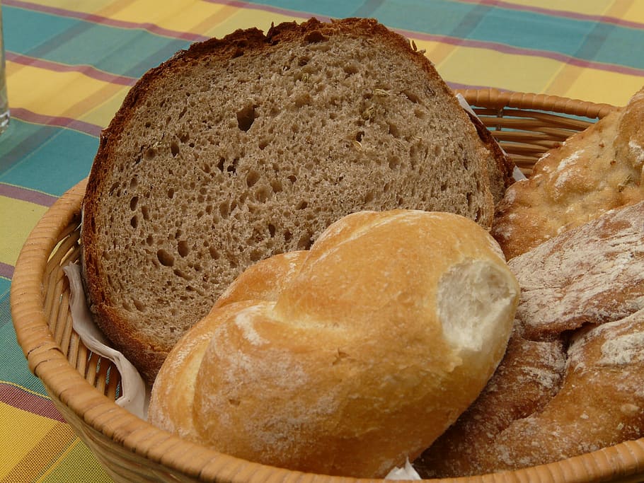 bread, breadbasket, breakfast, arouse, roll, eat, food, food and drink HD wallpaper