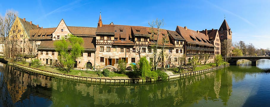 panoramic photography of brown house, architecture, building HD wallpaper