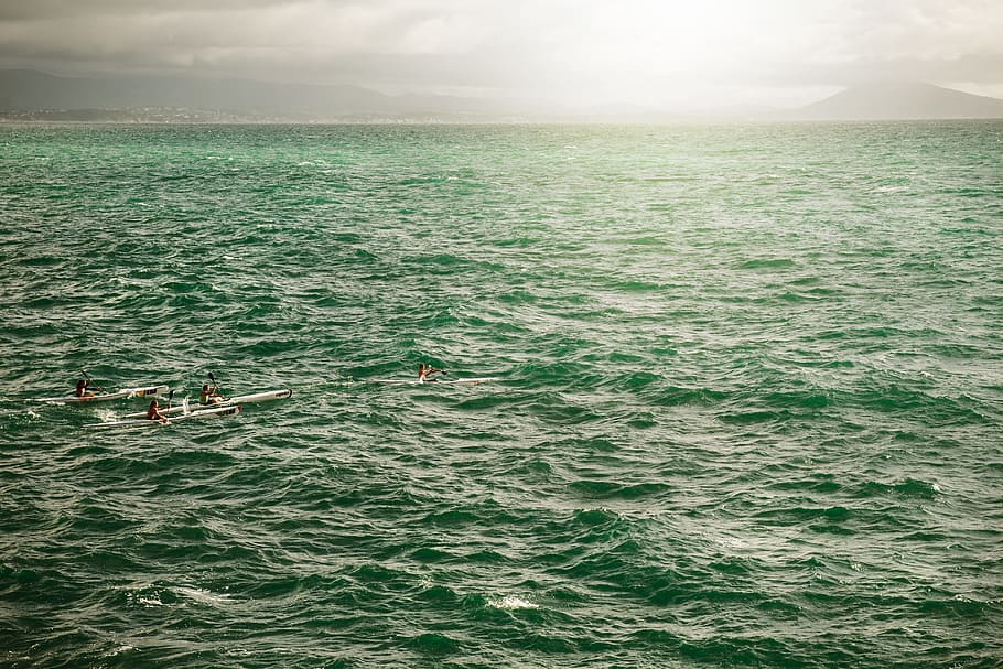 sea, nature, beach, water, bright, canoes, environment, kayak HD wallpaper