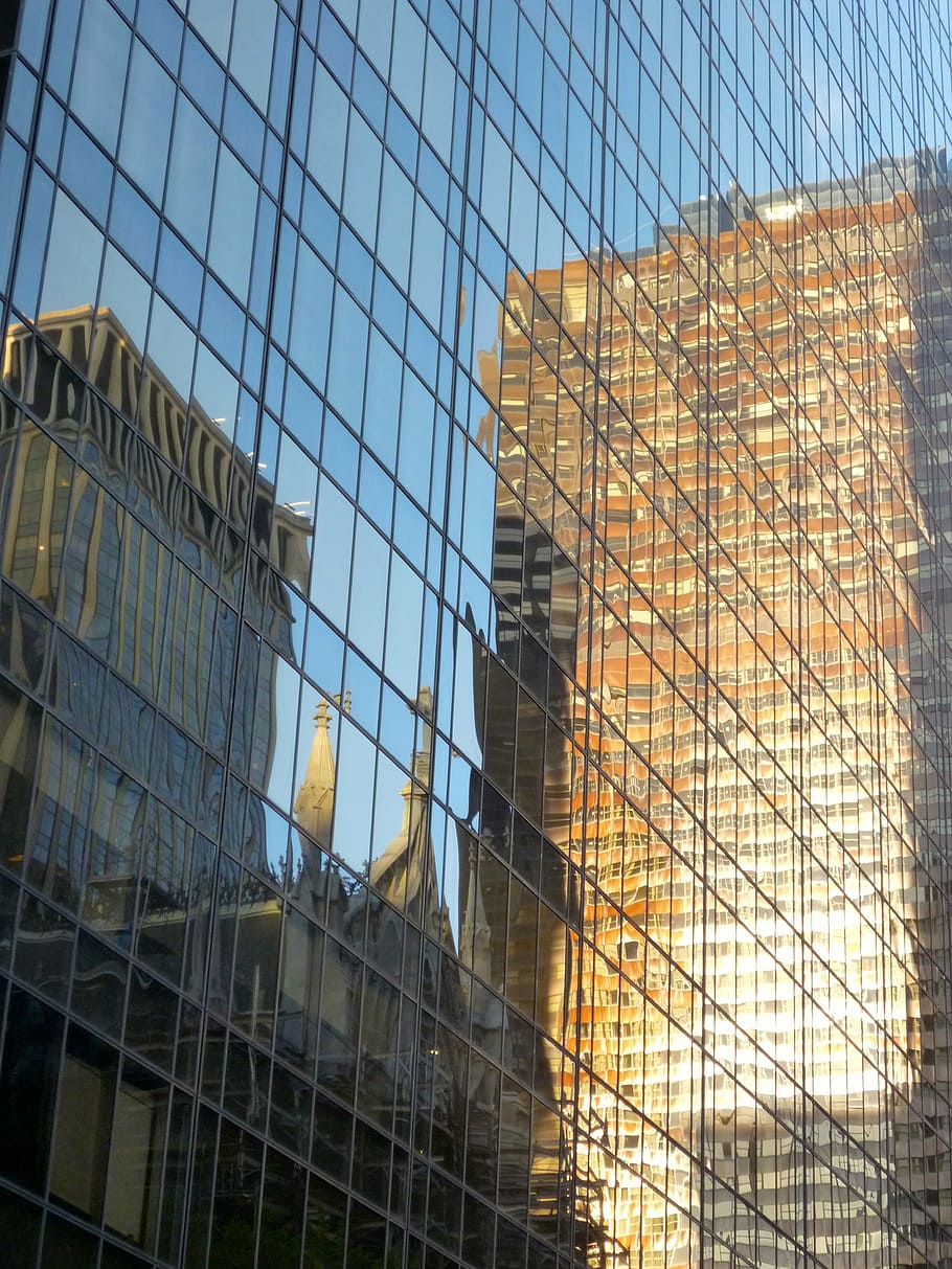 building, reflection, city, architecture, building exterior HD wallpaper